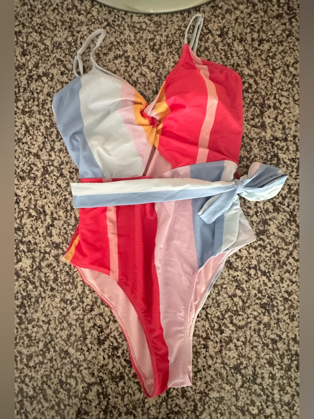 Juicy Couture Pastel Colorblock Swim Bottom with Logo Bar